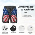 thumbnail image 3 of Yiaed Butterfly With USA Flag Print Mens Swim Trunks Bathing Suit Compression Liner Beach Swim Shorts Swimwear Quick Dry Zipper Pocket No-Chafing Board Short-XX-Large, 3 of 6