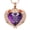 Rose Gold-Purple, variant on Heart Cremation Jewelry Angel Wing Heart Urn Pendant Necklaces for Women Crystal Birthstone Urns for Human / Pet