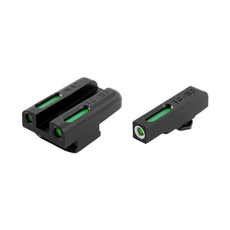 TRUGLO TFX DAY/NIGHT SIGHTS 1911 PISTOL TRITIUM/FIBER OPTIC GREEN W/WHITE OUTLINE FRONT GREEN REAR (Best Sights For 1911 Pistol)