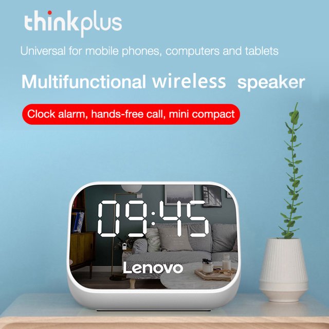 Altavoz de escritorio inalámbrico multiusos Reloj Micrófono incorporado Altavoz envolvente