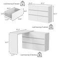 thumbnail image 7 of MONSLIPA Rotating White Drawer Dresser, Storage Cabinet with 6 Drawer for Home Office Bedroom, 7 of 7