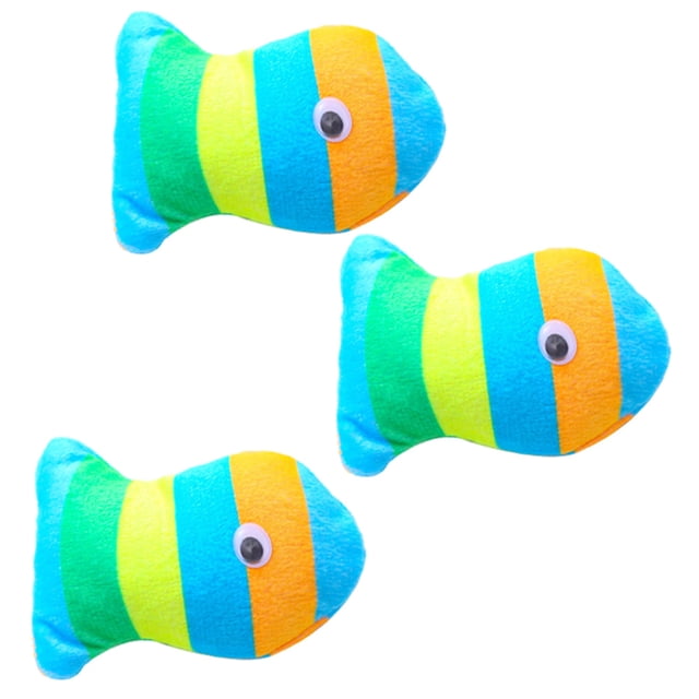 Juguete para masticar con hierba gatera para gato, juguete de pez, 3 uds., lindo juguete para mascota