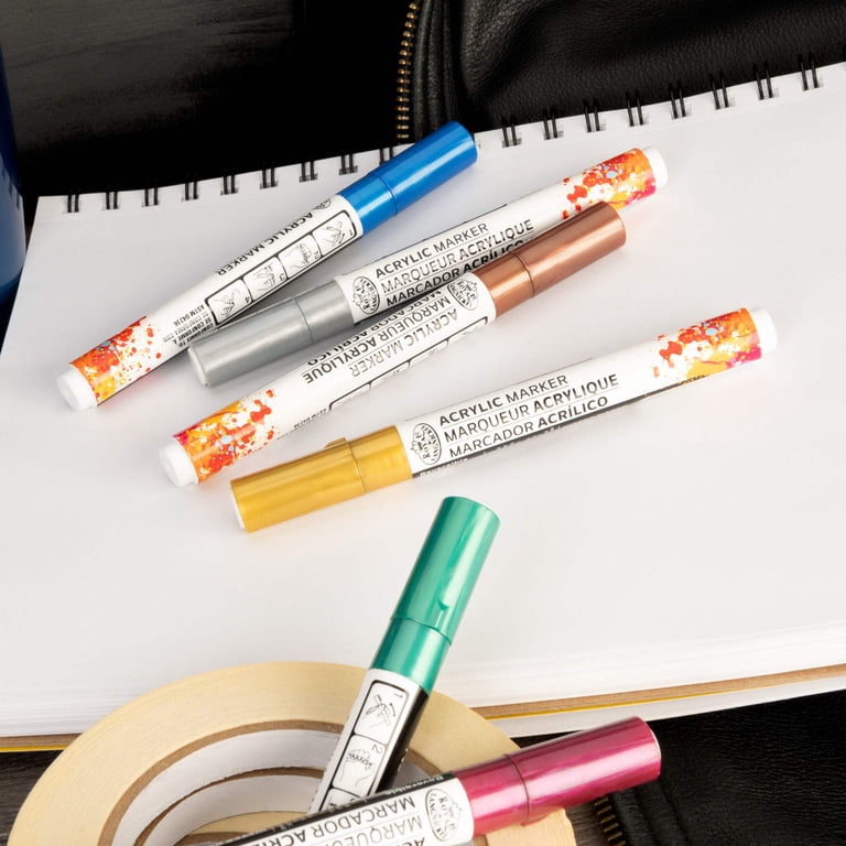 Royal & Langnickel Acrylic Metallic Markers, 6 Colors photo 5