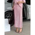 thumbnail image 3 of GXFC Women Sequins Maxi Skirts Slit High Waist Party Skirts, 3 of 4
