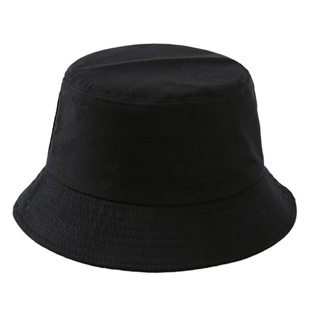 Fashion Folding Cotton Fisherman Hat Unisex Hip with Wide Brim Bucket Shape  Protect Your Head and Face From Heavy Sunlight Black 