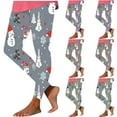 thumbnail image 5 of SwiftWear Women's Snowman Print Leggings Funny Christmas Yoga Pants Cute Holiday Workout Tights High Waist, Blue XL, 5 of 5