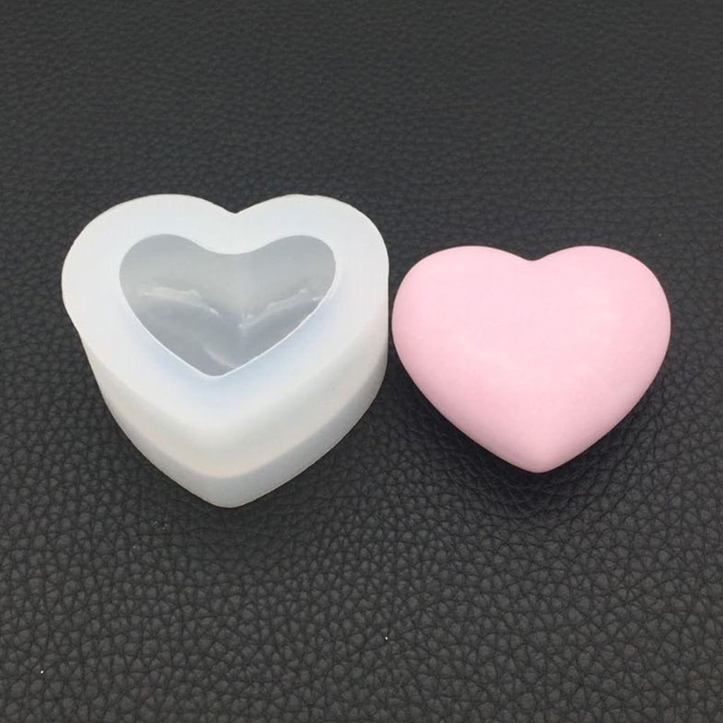 Silicone Clear 3D Heart Mold Jewelry Making Moulds DIY Epoxy Resin Ornament