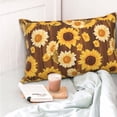 thumbnail image 4 of Yiaed Vintage Wood Grain Sunflower A Print Brushed Microfiber Envelope Pillowcases, Standard,Envelope Closure Pillow Cases(No pillow core)-14"x20", 4 of 6