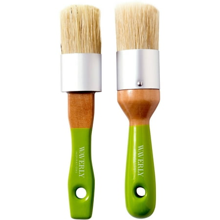 Waverly Inspirations Chalk & Wax Combination Brushes, 2 (Best Paint Brush For Chalk Paint)
