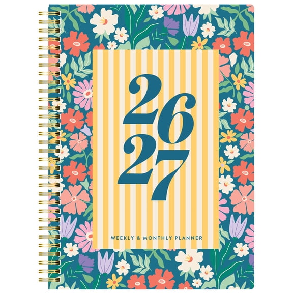 Pen+Gear 15-Month Monthly/Weekly Planner, 6.75" x 9", Multicolor Floral, April 2026-June 2027