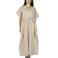 thumbnail image 5 of Bimba Women Long Maxi Gown Kaftan Floral Cotton Caftan Night Wear Coverup, 5 of 6