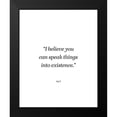 thumbnail image 2 of ArtsyQuotes 12x14 Black Modern Framed Museum Art Print Titled - Jay-Z Quote: Speak Things into Existence, 2 of 5