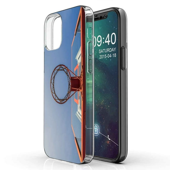 TalkingCase Slim Phone Case Compatible for Apple iPhone 12, 12 Pro, Hoop Dream Print, Lightweight,Flexible,Soft, USA