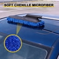 thumbnail image 5 of GARITIN Car Duster, Microfiber Car Cleaning Brush with Extendable Handle, Scratch-Free for SUV Truck RV Roof Windshield, Wet/Dry Washable Head, Blue, 5 of 7
