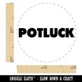 thumbnail image 2 of Potluck Bold Text Self-Inking Rubber Stamp Ink Stamper - Orange Ink - Mini 1/2 Inch, 2 of 7