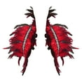 thumbnail image 2 of Châles à Moins de 10 $, Plumes Rouges, Perles, Châle Décoratif, Accessoires de Costume pour Fête de Festival et Spectacle Masqué, 2 of 3