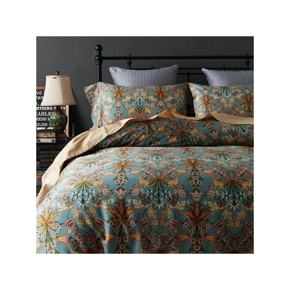 Farmhouse Boho King Comforter Set 3 Piece Lightweight All Season Bedding With Fluffy Floral Design 2 Pillow Shams Breathable Microfiber For Cozy Bedroom Decor