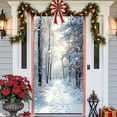 thumbnail image 1 of xihome Decoracin navideña para puerta: Pap Noel entrega regalos. Fondo para fiestas navideñas. Tela de polister, 180 x 90 cm., 1 of 6