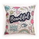 thumbnail image 1 of Funda de almohada suave con cita bonita, patrón de moda, decoración para sofá y oficina, funda para cojín de asiento, 1 ud., 1 of 7