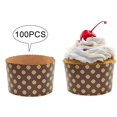 thumbnail image 6 of deevoka 100 Pieces Bread Baking Cup Paper Baking Pans for Engagement Party Christmas 13.5cmx9.5cm, 6 of 9
