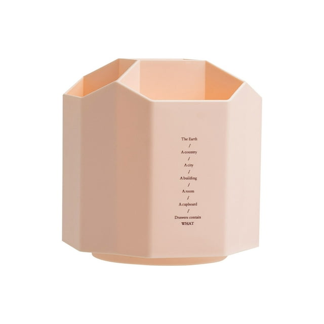 DPTALR 5-grid Multi-function Large-capacity Desktop Storage Box Student Office Pen Bucket Makeup Brush Holder Rotating, 360-degree Rotating Personalized Pen Holder