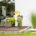 thumbnail image 5 of Alpine Corporation Smiling Frog with Yellow Umbrella Statue, 5 of 5