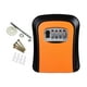 thumbnail image 4 of Caja de seguridad con llave y combinación para montar en la pared, ideal para garaje y jardín. Naranja, 4 of 7