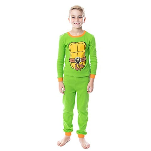 Nickelodeon Boys' Teenage Mutant Ninja Turtles Michelangelo Pajama Set (8)  Green