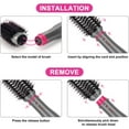 thumbnail image 4 of IG INGLAM 4 in 1 Hair Appliance, Hair Dryer Brush, Detachable Brush Hair Dryer Set, Negative Ion Blowout Brush for Straightening/ Drying/ Curling/ Styling, Gray, 4 of 7
