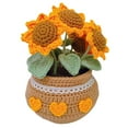 thumbnail image 1 of 1 Set Vibrant Color Simulation Flower Creative DIY Crochet Kit Tulip Potted Crochet Material Bag, 1 of 12
