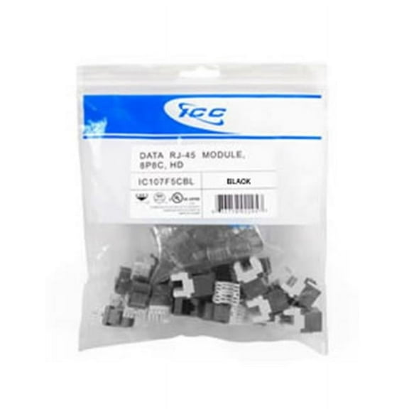 ICC ICCIC107F5CBK Module Cat 5e Hd 25 Pk Black