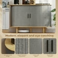 thumbnail image 4 of HOMCOM 47" Modern Sideboard Buffet Cabinet with Tambour Sliding Doors Grey, 4 of 10