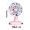 thumbnail image 3 of YiJuHui USB Rechargeable Desktop Fan, Portable Small Personal Fan with 3 Speeds, Quiet Cooling Fan for Office Desk Dorm Room Home Travel, Battery Operated Mini Fan with USB Charging, 3 of 6
