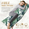 thumbnail image 4 of Body Pillow Cover - Soft Body Pillow Pillowcase, Palm tree_Green Breathable Long Body Pillow Case Cover with Invisible Zipper 20x60in, 4 of 5