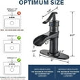 thumbnail image 4 of Oil Rubbed Bronze Bathroom Sink Faucet 1Hole Vanity Basin Mixer Tap Pop up Drain, 4 of 14