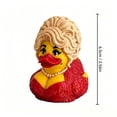 thumbnail image 2 of Glam Country Star Rubber Duck, Collectible Bath Duck with Big Blonde Wig & Red Dress, Novelty Desktop Ornament, Fun Gift for Dolly Fans, 2 of 6