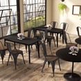 thumbnail image 4 of Gymax Tolix Style Metal Dining Chairs Set of 4 w/ Wood Seat & Removable Backrest Black, 4 of 9
