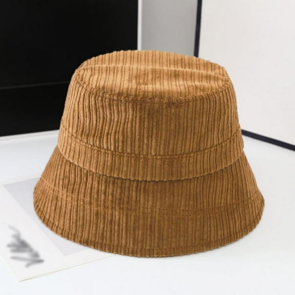 Corduroy Bucket Hat - Lightweight Packable Sun Hat for Outdoor Beach & Travel