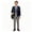 H271 Grey, variant on SJLDQY Boys' School Uniform Pants Elastic Waist Straight leg Trousers Lightweight Breathable Striped Pants for Boys