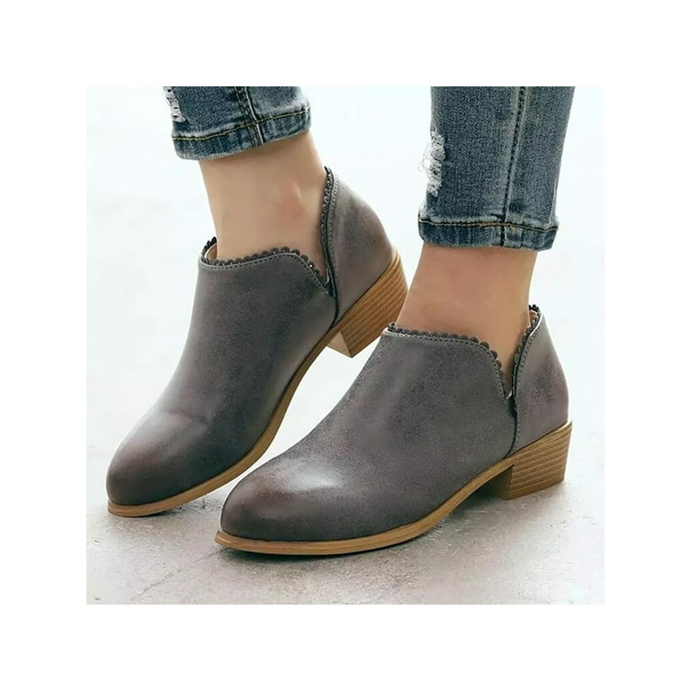 Nogen leder reparatøren SIMANLAN Womens Ruffled Ankle Boots V Cut Out Pointed Toe Chunky Low Heel Dressy Western Booties Gray 5.5 - Walmart.com Nogen leder reparatøren SIMANLAN Womens Ruffled Ankle Boots V Cut Out Pointed Toe Chunky Low Heel Dressy Western Booties Gray 5.5 - Walmart.com