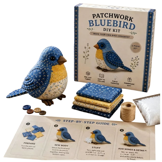 Bird Kits | Cute 3D Animal Kit | Handmade Bird Embroidery Kits | Funny Animals Making Kit Art Crafts for Kids, Adults, Birthday Holiday Present, Home Decor