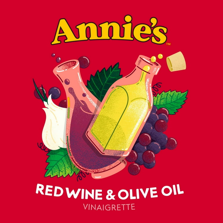 Annie's Organic Vegan Red Wine & Olive Oil Vinaigrette Salad Dressing,  Non-GMO, 8 fl oz - Walmart.com