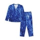 thumbnail image 1 of Balery Blurred Star Snow Christmas Conjunto de Pijama con Estampado para Mujer, Conjunto de Dos Piezas con Manga Larga, Ropa de Dormir Suave con Bolsillos, Pijamas Cómodos-X-Large, 1 of 7