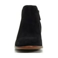 thumbnail image 3 of Sam Edelman Petty Black Suede Rounded Toe Stacked Block Heel Ankle Booties (Black Suede, 11.5), 3 of 6