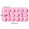 thumbnail image 2 of BNNG Chocolate Mold Silicone, 18Pcs Flower Silicone Small Flower Shapes Fondant Cake Chocolate Resin For Cake Decoration Candy Ice Cube Soap Wax Making DIY Craft, 2 of 5