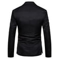 thumbnail image 4 of BVnarty Men's One Button Suit Jacket Slim Fit Business Blazer Sport Coat Wedding Tuxedo Black M, 4 of 4