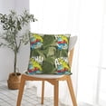 thumbnail image 5 of Pofeuu Surfing Dinosaur Print Double-sided plush pillowcase Square Throw Pillow Covers Pillows Cover for Living Room Bedroom Sofa Couch Cushion Cover（No pillow core）-18"x18", 5 of 7