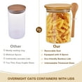 thumbnail image 3 of FORHVIPS 8-Pack Glass Containers with Bamboo Lids,Glass Jars,Glass Food Storage Jars Containers,Kitchen Canisters for Candy,Cookie,Coffee,Sugar,Tea,Nuts,8 Oz/540ML(8PCS), 3 of 9