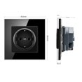 thumbnail image 4 of 16A 3500W EU socket Switch Flush-Mounted tempered glass panel, 4 of 9