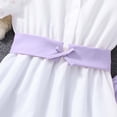 thumbnail image 5 of Caqnni Toddler Girls Summer Outfits Set, Cute Flower Short Sleeve T-Shirt + Pants (2Pcs Gift Set, 1-8Y) Summer 2Pcs Gift Outfits Set 2Pcs Summer Playwear Beach Outfits 7-8 Years,Purple, 5 of 7